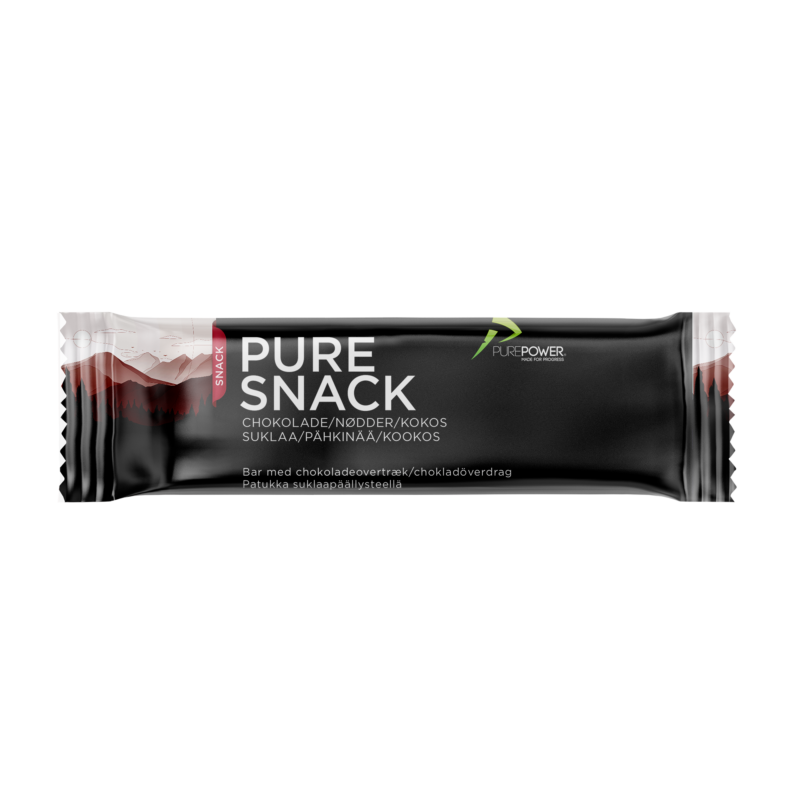 PURE SNACK - CHOKOLADE & KOKOS 40 G - 10 stk