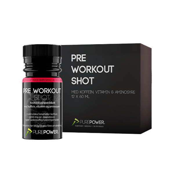 Pre-Workout shot (PWO) Redberry 12 x 60 ml.