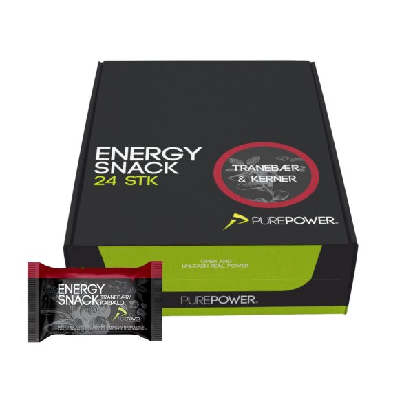 Energy Snack Tranebær - 12 stk.