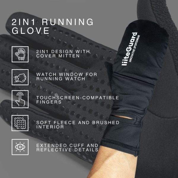 LiiteGuard 2i1 Running Løbehandske - Billede 5